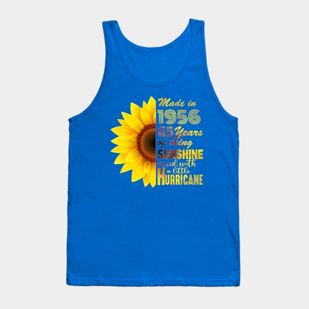 Vintage 1956 Sunflower 65th Birthday Awesome Gift Tank Top by Salt88